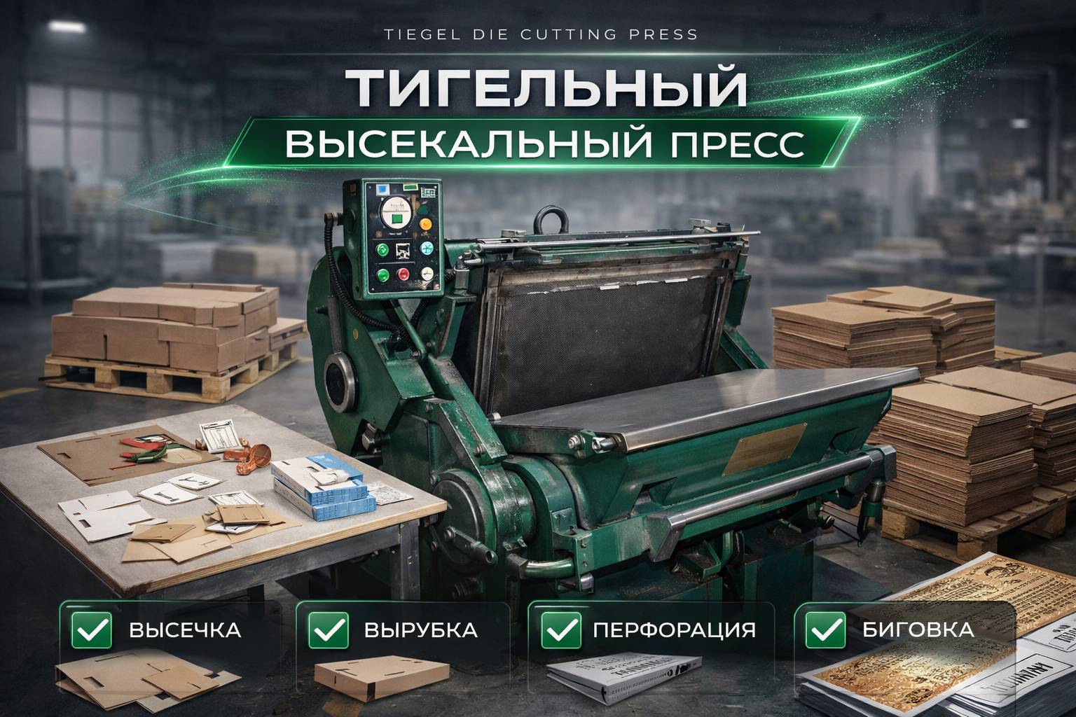 Тигельный высекальный пресс